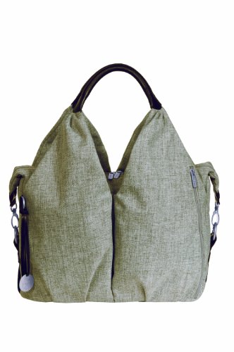 Lässig Green Label Neckline Bag Wickeltasche/Babytasche inkl. Wickelzubehör aus recyceltem Material, choco mélange -