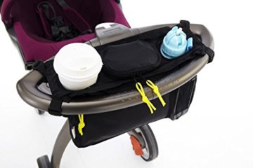 VALUE MAKERS Universal Kinderwagen- / Buggy-Organiser, schwarz, Wickeltasche, Hängetasche oder Babytasche, wasserfest als Einheitsgröße(B) - 